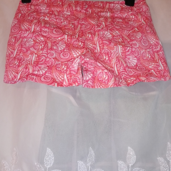 VINEYARD VINES Preppy Pink & White Seashell Shorts - GIRL Size 14 - Picture 2 of 4
